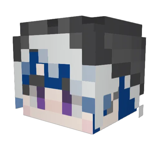junkie25 Minecraft avatar head, 3D render