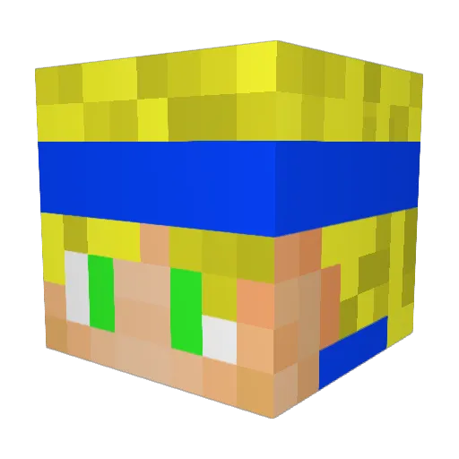 junkievdb Minecraft avatar head, 3D render