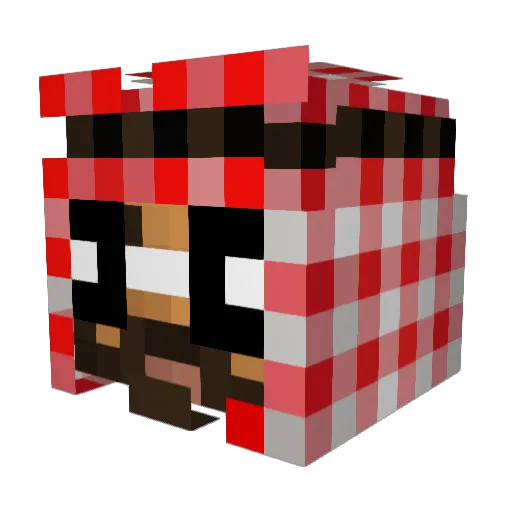 junkindunkin Minecraft avatar head, 3D render
