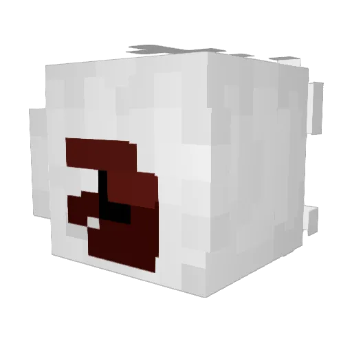 junkojuno Minecraft avatar head, 3D render