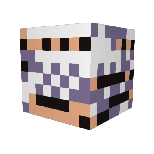 junkpunker Minecraft avatar head, 3D render
