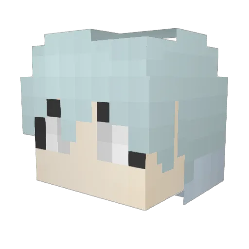 junnysee Minecraft avatar head, 3D render