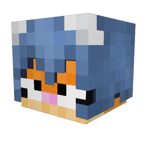 juno_moono Minecraft avatar head, 3D render