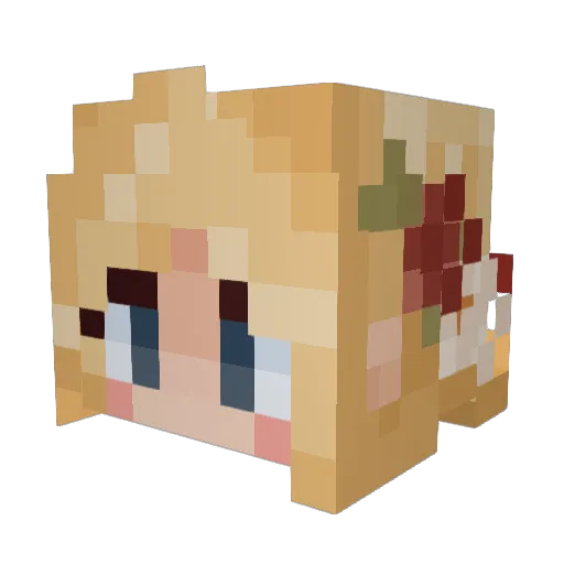 junolagoono Minecraft avatar head, 3D render