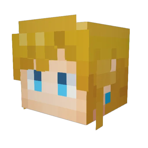 junonk Minecraft avatar head, 3D render