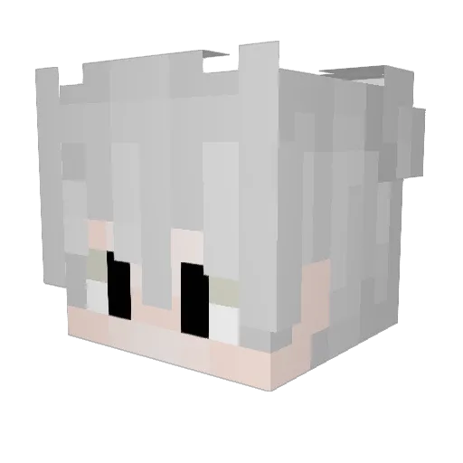 junrou Minecraft avatar head, 3D render