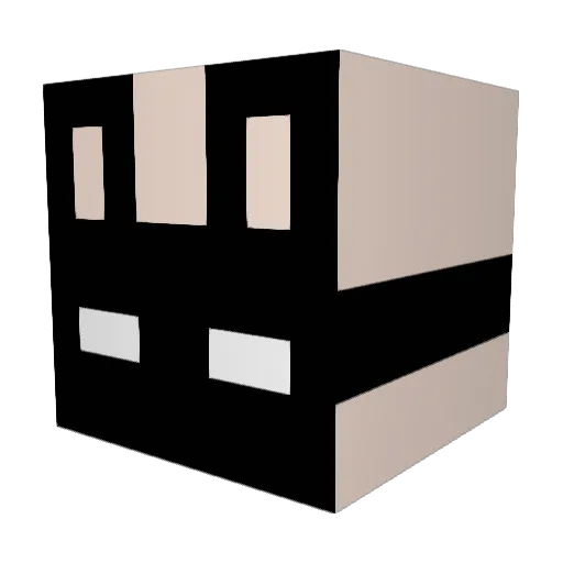 juntrbl Minecraft avatar head, 3D render