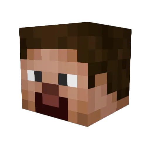 junya1090 Minecraft avatar head, 3D render
