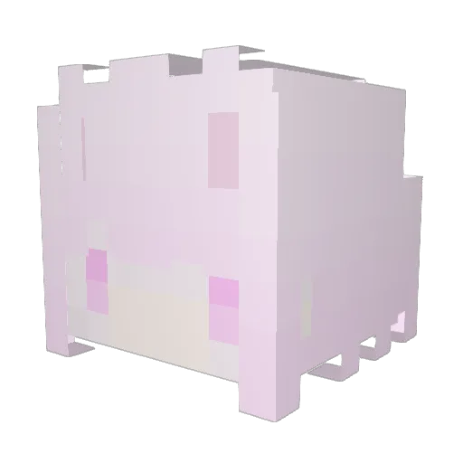 jupica Minecraft avatar head, 3D render