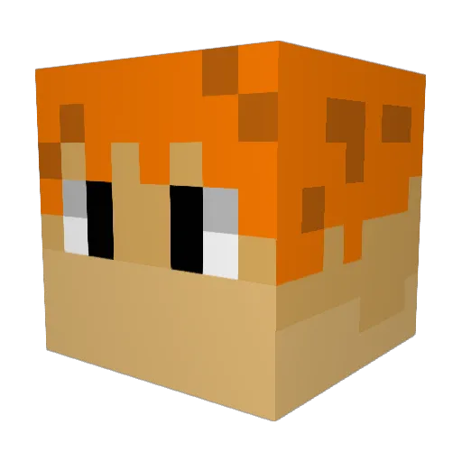 jupiterbroham Minecraft avatar head, 3D render