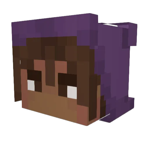 jupiterzzright Minecraft avatar head, 3D render