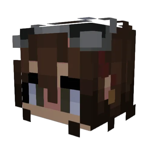 jupitord Minecraft avatar head, 3D render