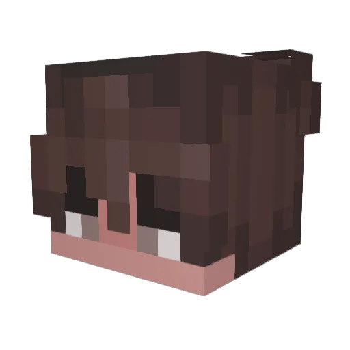 jupw Minecraft avatar head, 3D render