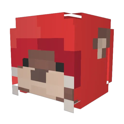 juqifa Minecraft avatar head, 3D render