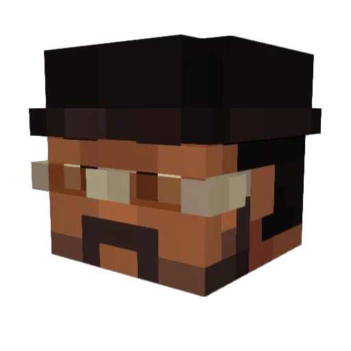 jurxi Minecraft avatar head, 3D render