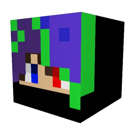 jurzero Minecraft avatar head, 3D render