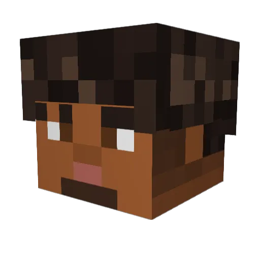 jusAlex Minecraft avatar head, 3D render