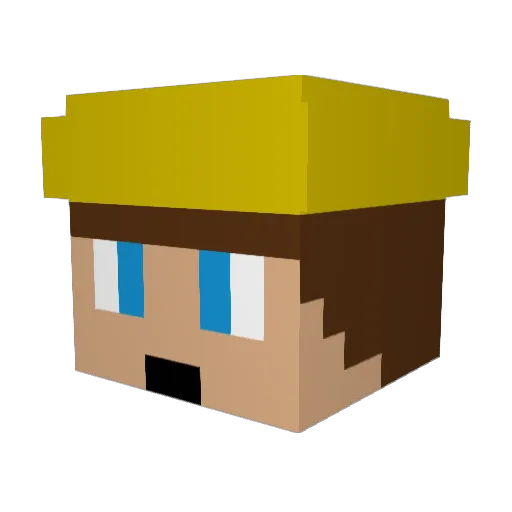jusebar Minecraft avatar head, 3D render