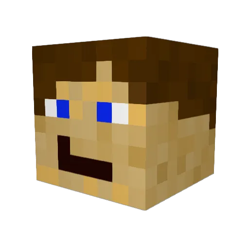 jushketrmi Minecraft avatar head, 3D render
