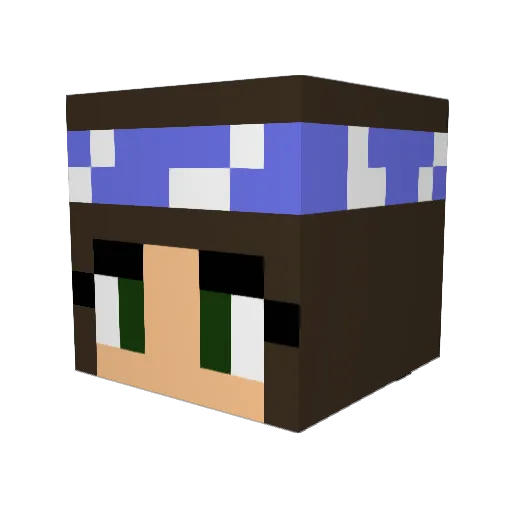 jusjenna Minecraft avatar head, 3D render