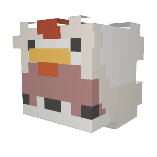 jusotter Minecraft avatar head, 3D render