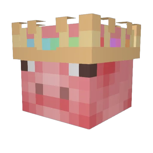 jussa Minecraft avatar head, 3D render
