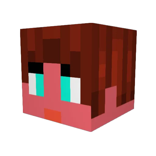 jussess Minecraft avatar head, 3D render