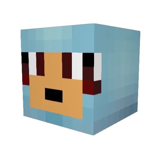 jusssssstinnn Minecraft avatar head, 3D render