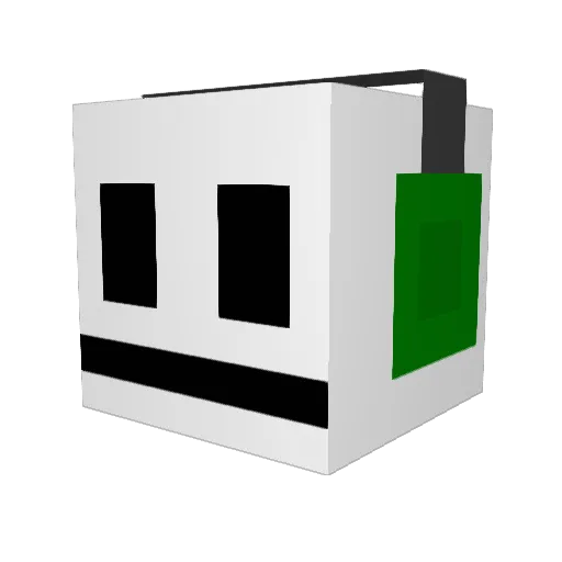 just1Saturn Minecraft avatar head, 3D render