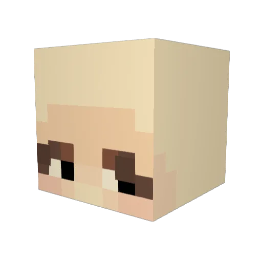 just613 Minecraft avatar head, 3D render