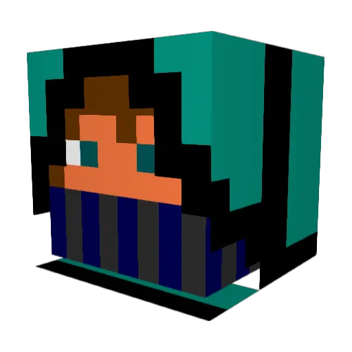 justApoet Minecraft avatar head, 3D render