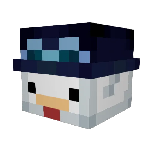 justFly_ Minecraft avatar head, 3D render