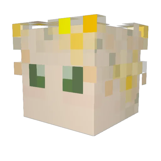 justKleby Minecraft avatar head, 3D render