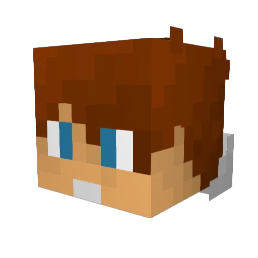justMatzi Minecraft avatar head, 3D render