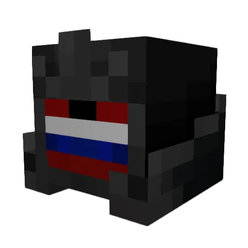 justRusos Minecraft avatar head, 3D render