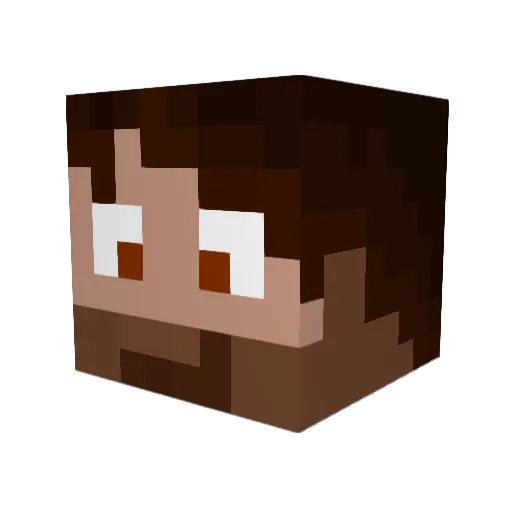 justSlash Minecraft avatar head, 3D render