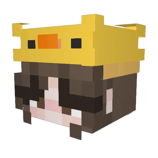 justYuzu100 Minecraft avatar head, 3D render