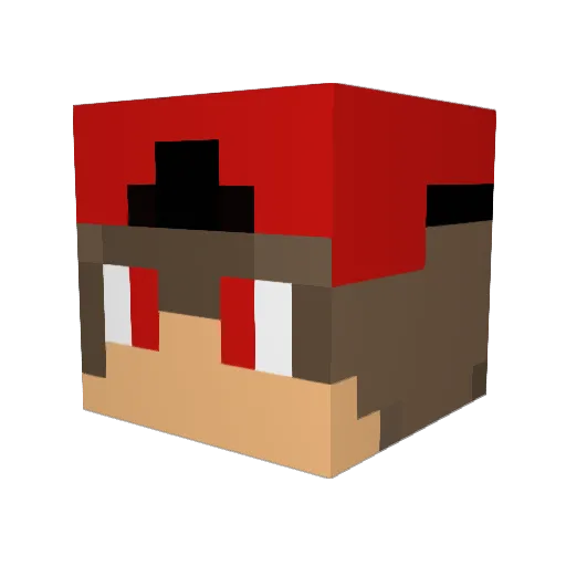 just_Henri Minecraft avatar head, 3D render