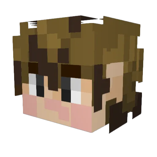 just_Micheal Minecraft avatar head, 3D render