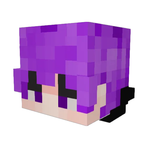 just_a_blahaj Minecraft avatar head, 3D render