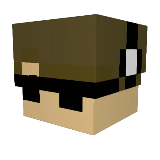 just_adi_ Minecraft avatar head, 3D render