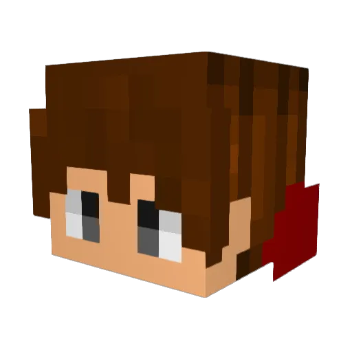 just_edjk Minecraft avatar head, 3D render