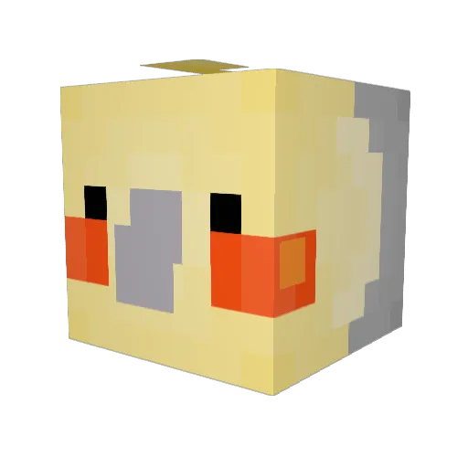 just_ina_now Minecraft avatar head, 3D render