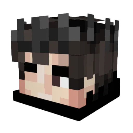 just_is_us Minecraft avatar head, 3D render