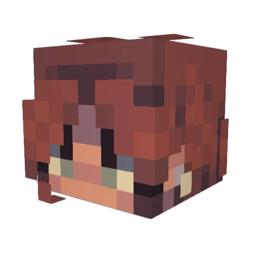 just_juliette Minecraft avatar head, 3D render
