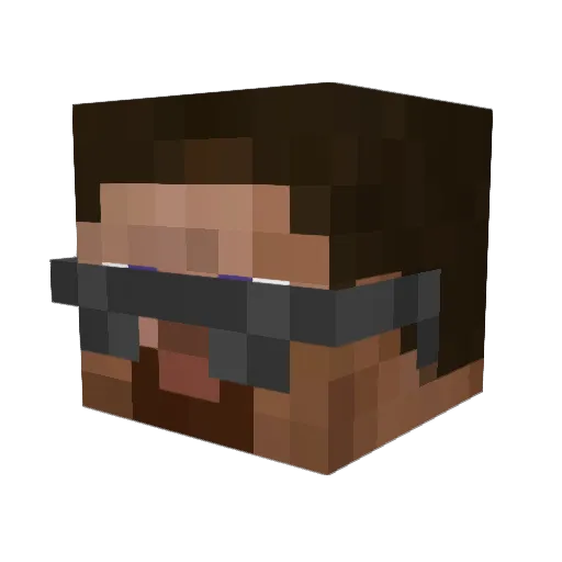 just_leo Minecraft avatar head, 3D render