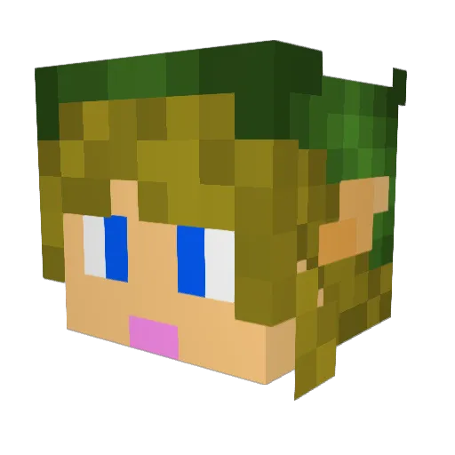 just_me667 Minecraft avatar head, 3D render