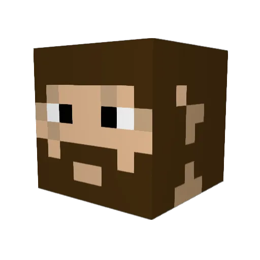 just_me_being_me Minecraft avatar head, 3D render
