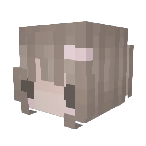 just_peachhy Minecraft avatar head, 3D render