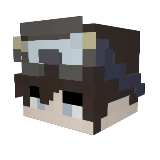 just_sneko Minecraft avatar head, 3D render